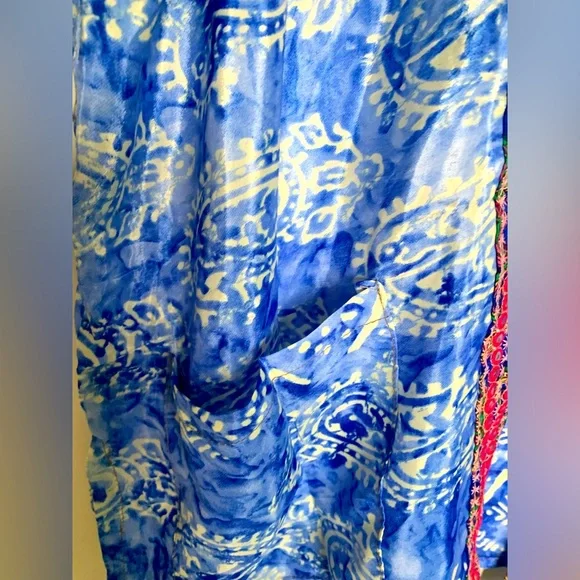 White Waves Silk Blend Kimono Cardigan - One Size NWOT 🌴